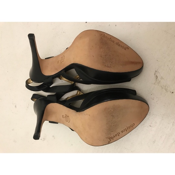 NEW CHARLES DAVID Platform Peep Toe Heels - Picture 4 of 4